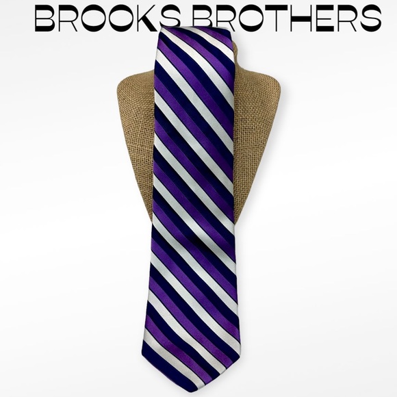 Brooks Brothers Other - BROOKS BROTHERS Silk Tie Makers Merchants Striped Purple